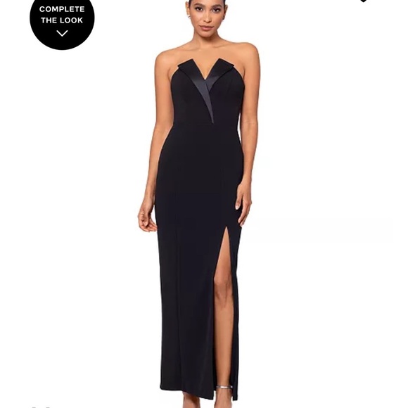 Betsy & Adam Tuxedo Classic Black Dress - Picture 5 of 5